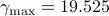 gamma_{max} = 19.525