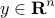 y in {bf R}^n