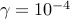 gamma = 10^{-4}