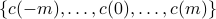  {c(-m), ldots, c(0),ldots, c(m) } 