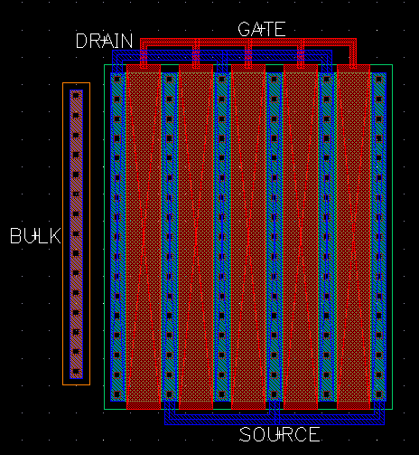 Layout of NMOS transistor