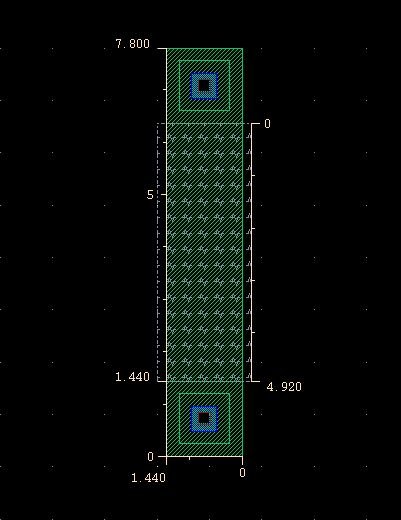 Layout of NMOS transistor
