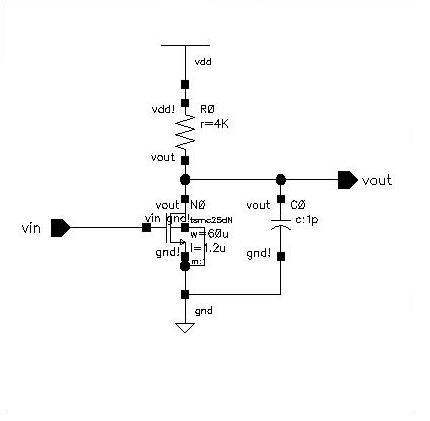 Simple inverting amplifier